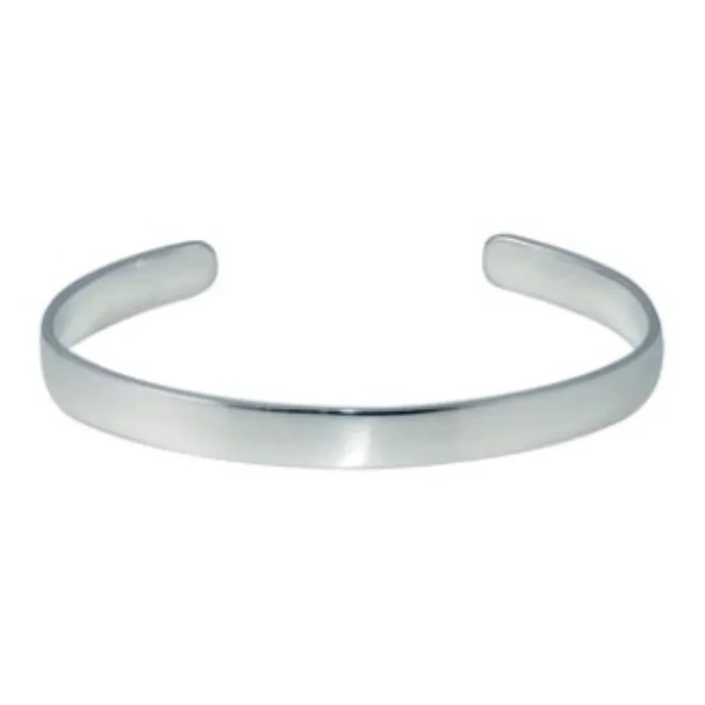 Sterling Silver 925 Rhodium Plated Open Baby Bangle Bracelet